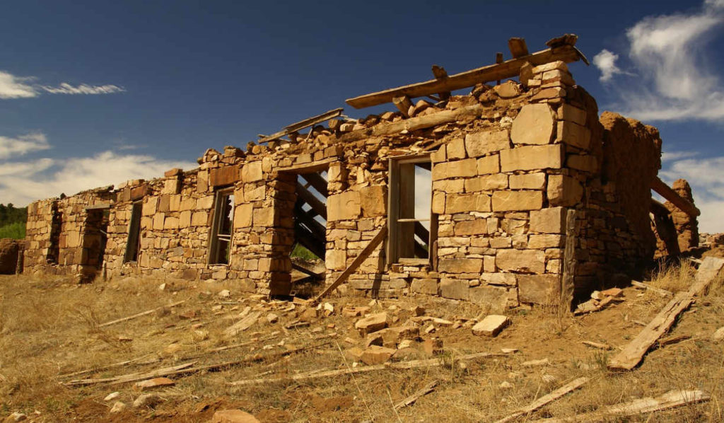 Julian Baca’s dance hall, casino, and cantina. Loma Parda, NM